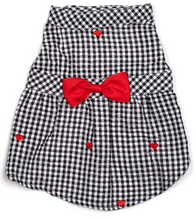 Load image into Gallery viewer, Gingham Hearts Dog Dress
